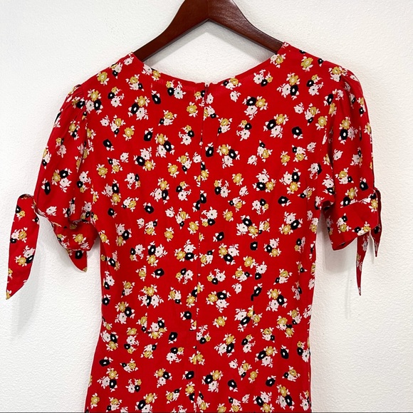 Faithfull the Brand- Daphne Dress in Red Jasmine Floral Mini Dress Small - Picture 5 of 8